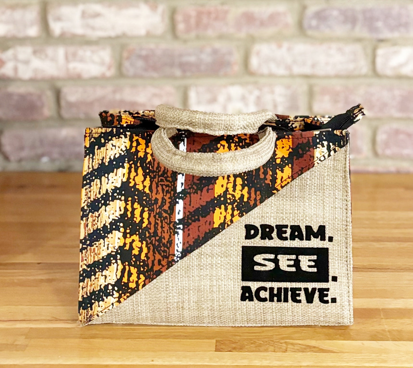 Inspo mid-Tote bag with message