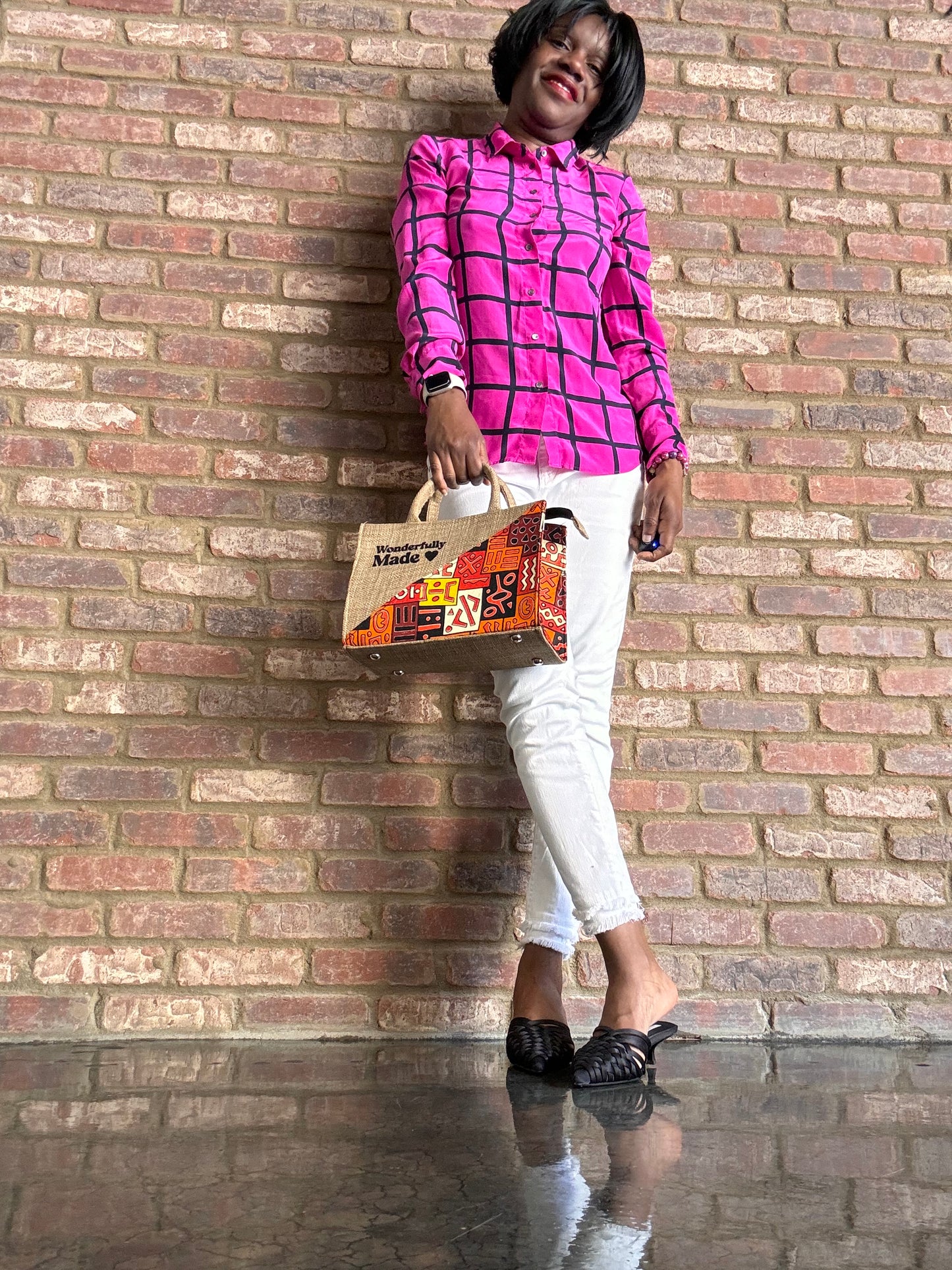 Inspo mid Tote bag with message