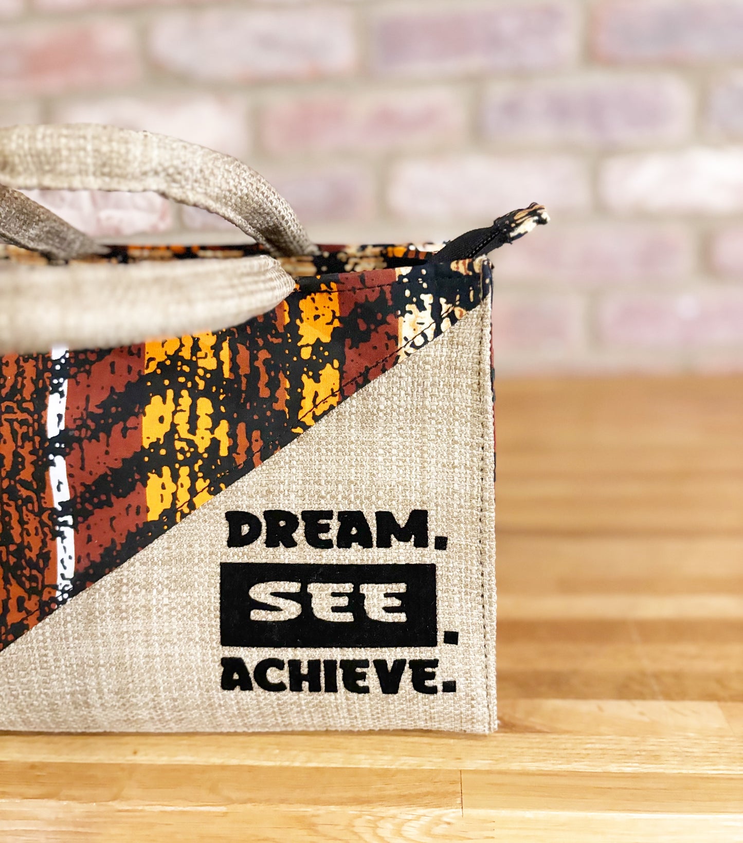 Inspo mid-Tote bag with message