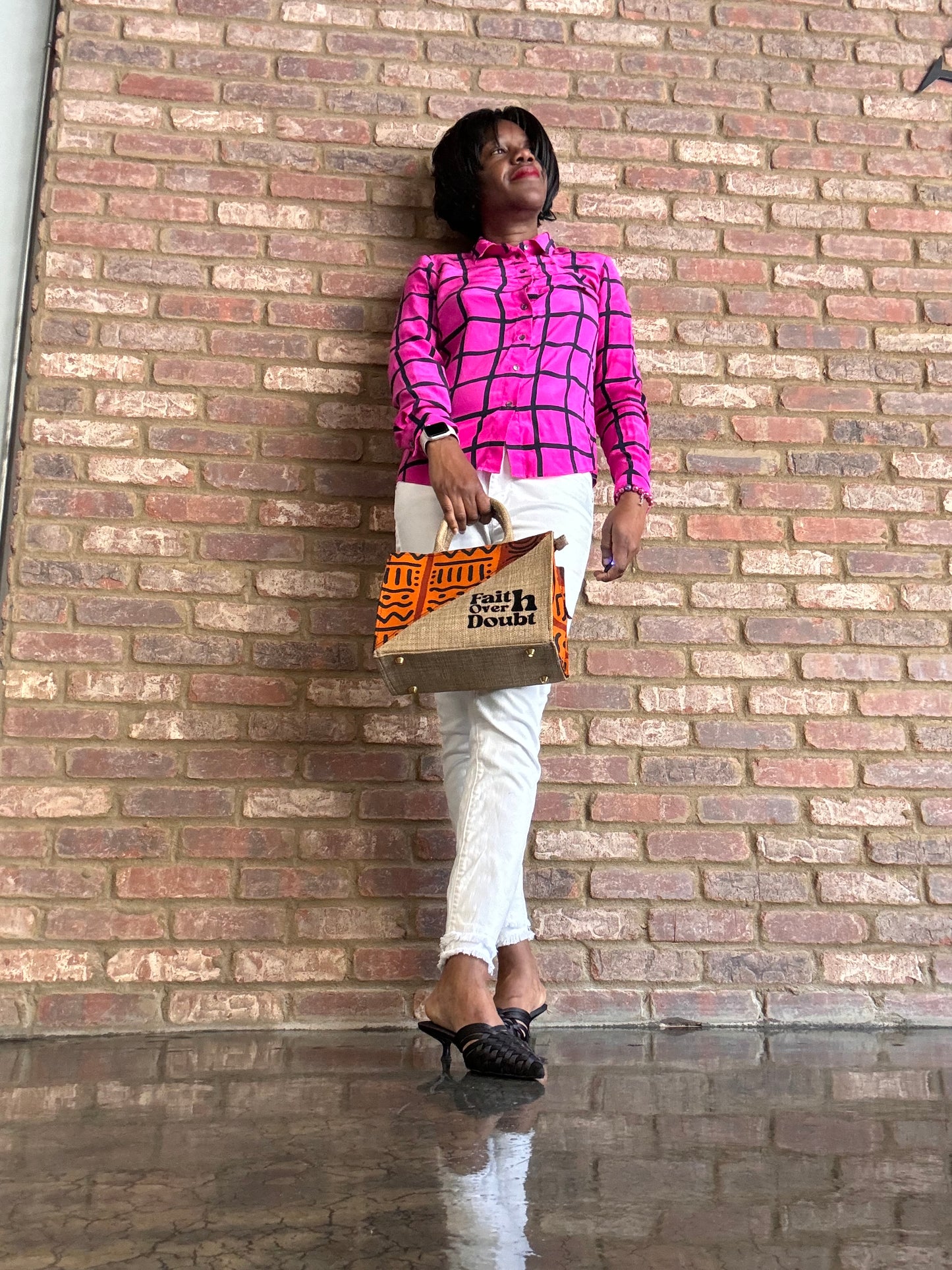 Inspo mid-Tote Bag with message