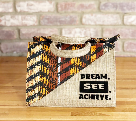 Inspo mid-Tote bag with message
